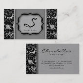 Damassé d'argent de carte de visite de spa de (Devant / Derrière)