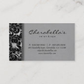 Damassé d'argent de carte de visite de spa de (Dos)