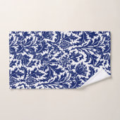 Damassé de chardon de William Morris bleu marine s (Serviette à main)