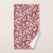 Damassé de chardon de William Morris, rouge foncé (Serviette à main)