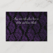 Damassé de diamant de carte de visite de PETIT (Dos)