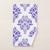 Damassé de lavande sur le blanc ou tout ensemble (Serviette à main)