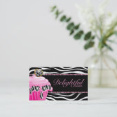 Damassé de petit gâteau de rose de zèbre de carte (Debout devant)