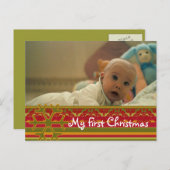 Damassé de rayures ma première carte postale de (Devant / Derrière)