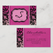 Damassé de rose de carte de visite de spa de salon (Devant / Derrière)