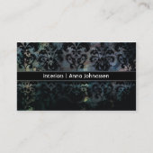 Damassé de satin • Carte de visite élégant (Devant)