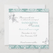 Damassé d'hiver SD Invitation Carré (Dos)