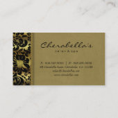 Damassé d'or de carte de visite de spa de salon (Dos)