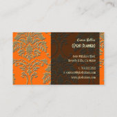 Damassé élégant, Cartes de visite (Dos)