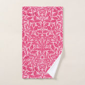 Damassé florale de Nouveau d'art, rose fuchsia (Serviette à main)