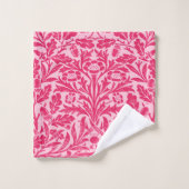 Damassé florale de Nouveau d'art, rose fuchsia (Gant de toilette)