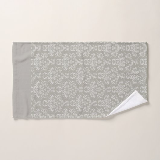 Damassé gris (Serviette à main)