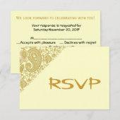 Damassé indien or RSVP (Devant / Derrière)