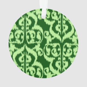 Damassé mauresque Ikat - pin et vert menthe