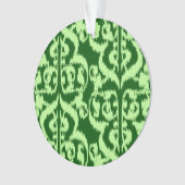 Damassé mauresque Ikat - pin et vert menthe (devant)