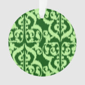 Damassé mauresque Ikat - pin et vert menthe (devant)
