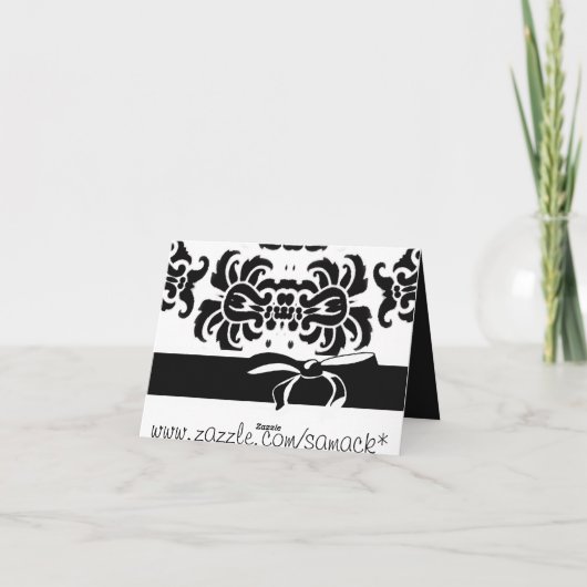 Damassé Merci - Noir et Blanc (Dos)