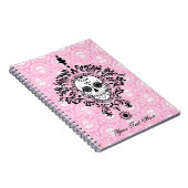 Damassé morte - carnet fait sur commande de crâne (Côté Droit)