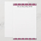 Damassé morte - papeterie faite sur commande de (Devant / Derrière)