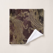 Damassé noir élégant or (Gant de toilette)