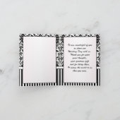 Damassé noir et blanc tourbillonne, oiseaux Merci (Intérieur)