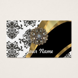 Damassé noire et blanche, bijou de faux