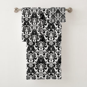 Damassé noire et blanche élégante