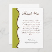 damassé PLATE de vert et de brun du carte de (Devant / Derrière)