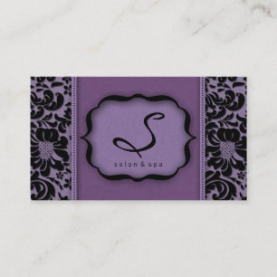 Damassé pourpre de carte de visite de spa de salo