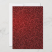 Damassé rouge - Invitation de mariage (Dos)