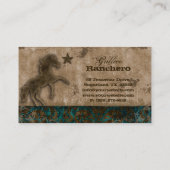 Damassé vintage occidentale Teal de carte de (Dos)