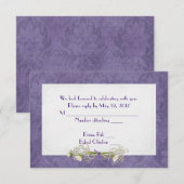 Damassé Violet RSVP (Devant / Derrière)
