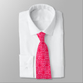 Damasstijl - Rood op roze FF99CC Stropdas (Gebonden)