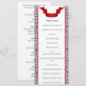 Damast bruilofts receptie programma (Voorkant / Achterkant)