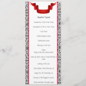 Damast bruiloftsontvangstprogramma programma (Voorkant)