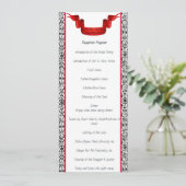 Damast bruiloftsontvangstprogramma programma (Staand voorkant)