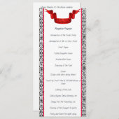 Damast bruiloftsreceptieprogramma programma (Voorkant / Achterkant)