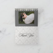 Damast Dankkaartjes, doe-het-zelf achtergrondkleur Bedankkaart (Binnen)