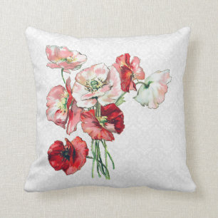 Damast en bloemen kussen