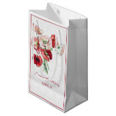 Damast en boeket klein cadeauzakje (Voorkant Gekanteld)