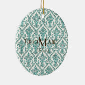 damast glitter keramisch ornament (Rechts)