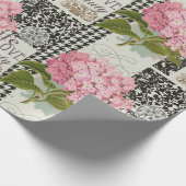 Damast Patroon Bloemen Decor Cadeaupapier (Hoek)