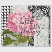 Damast Patroon Bloemen Decor  Cadeaupapier (Vlak)