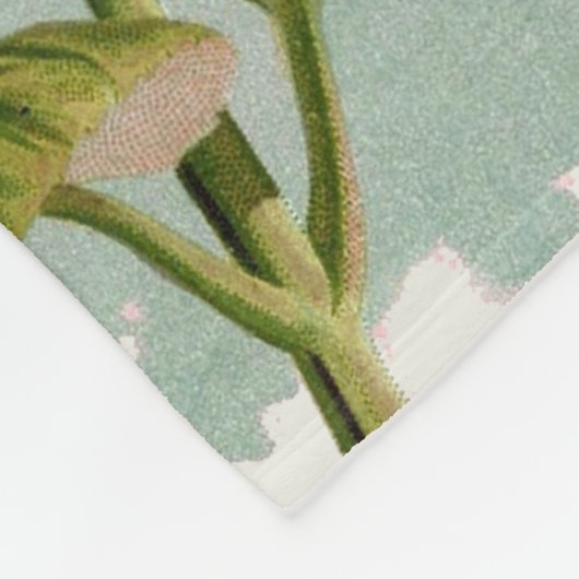 Damast Patroon Bloemen Decor  Fleece Deken (Hoek)