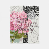 Damast Patroon Bloemen Decor  Fleece Deken (Voorkant)