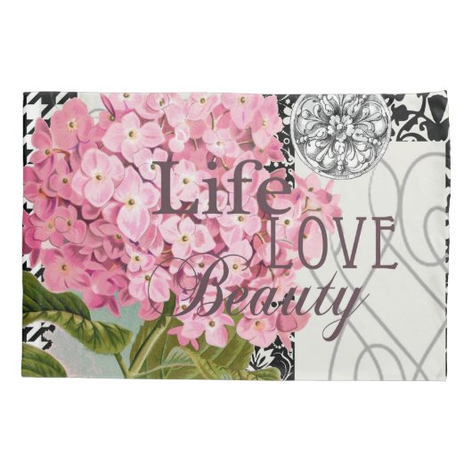 Damast Patroon Bloemen Decor  Kussensloop (Achterkant)