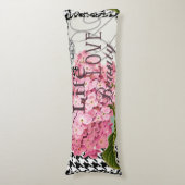 Damast Patroon Bloemen Decor  Lichaamskussen (Voorkant Verticaal)