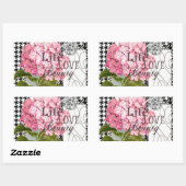 Damast Patroon Bloemen Decor  Rechthoekige Sticker (Vel)