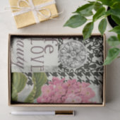 Damast Patroon Bloemen Decor  Tissuepapier (Geschenk)