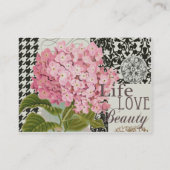 Damast Patroon Bloemen Decor Visitekaartje (Achterkant)